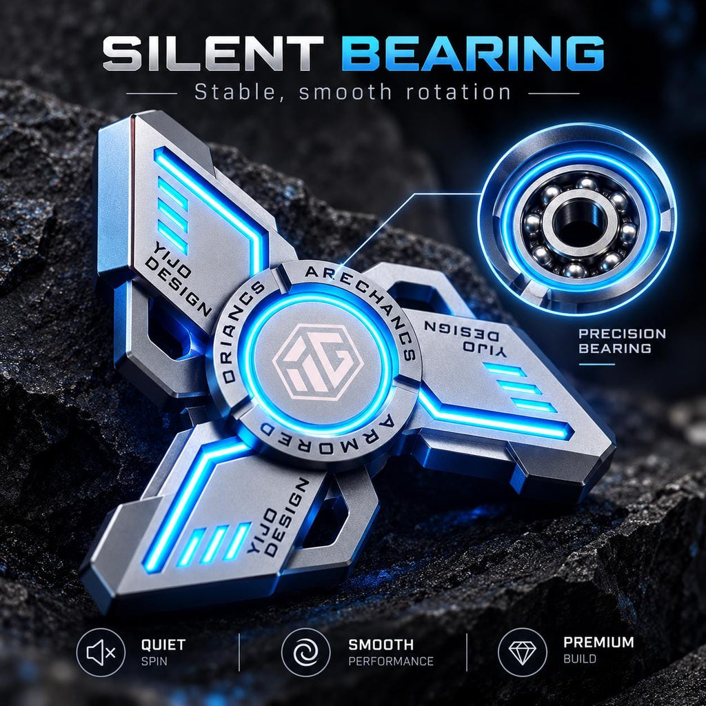 Spinner métal lumineux R188 : présentation du roulement central