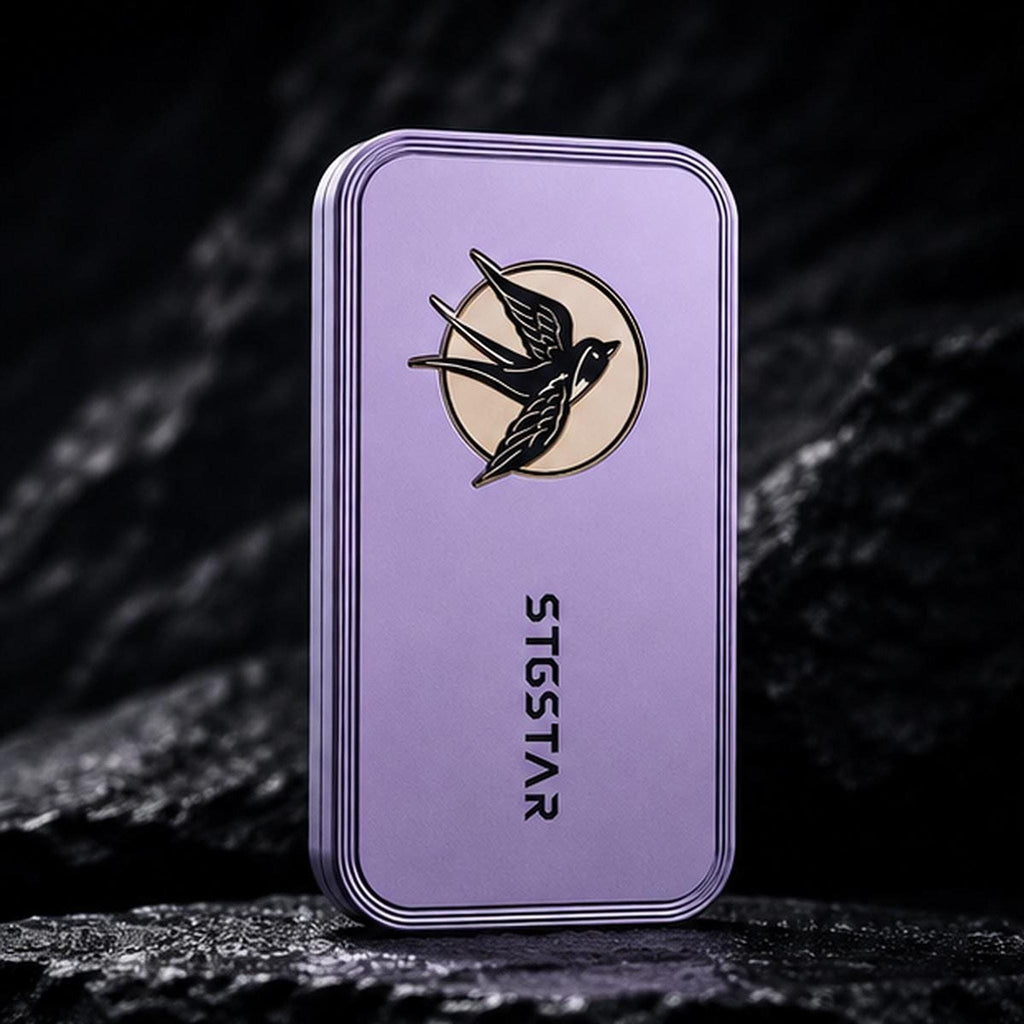 Slider magnétique aluminium : violet fermé posé debout